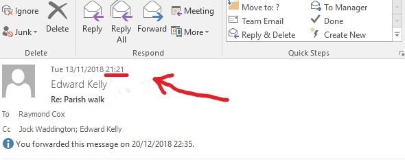 The email from Edward at 21:21